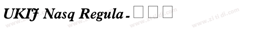 UKIJ Nasq Regula字体转换
